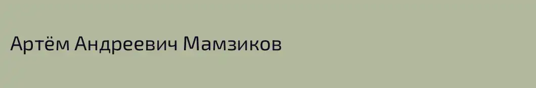 Артём Андреевич Мамзиков